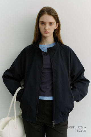 UNISEX MODERN HARRINGTON JACKET NAVY