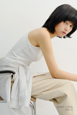 PETIT SLEEVELESS TOP OFF WHITE