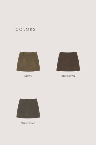 ALTER-SUEDE MINI SKIRT ETOUPE KHAKI