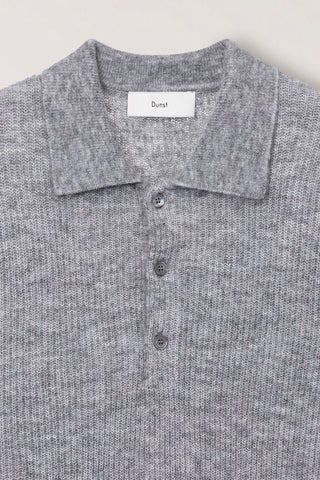 UNISEX HAIRY COLLARED SWEATER MELANGE GREY