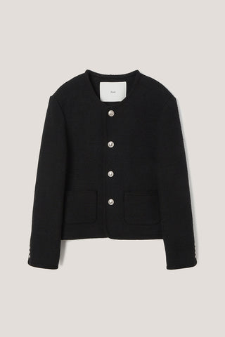 UNISEX CLASSIC BOUCLE TWEED JACKET BLACK