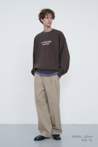 UNISEX SLOGAN SWEATSHIRT BROWN