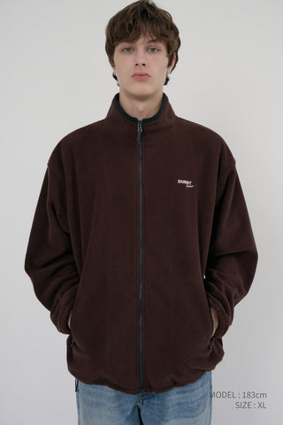 UNISEX ZIP-UP FLEECE SWEATSHIRT CHOCO BROWN