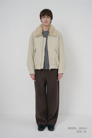 UNISEX JERSEY WIDE PANTS DARK BROWN