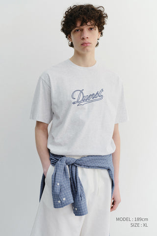 UNISEX CHAIN LOGO T-SHIRT LIGHT MELANGE GREY