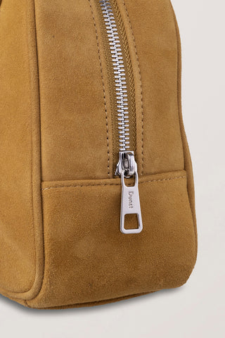 SUEDE BOSTON TOTE BAG GOLDEN CUSTARD