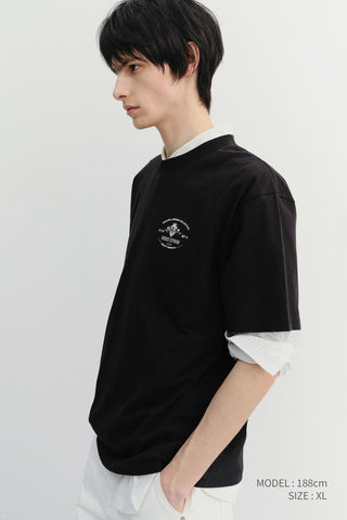 UNISEX CUPID ARCH BACK LOGO T-SHIRT BLACK