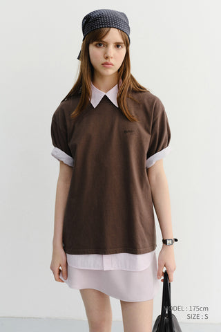 UNISEX GARMENT DYED T-SHIRT BROWN