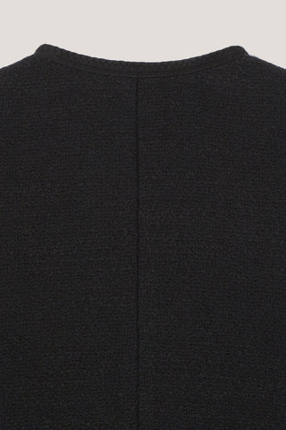 UNISEX CLASSIC BOUCLE TWEED JACKET BLACK