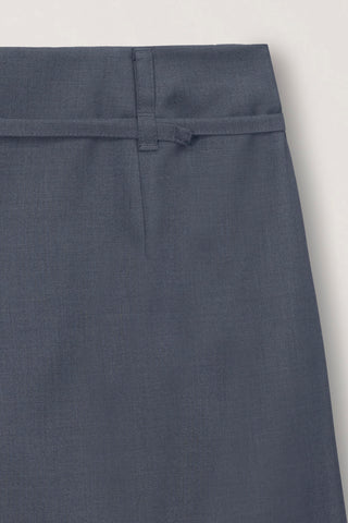 BELTED MINI SKIRT CHARCOAL GREY