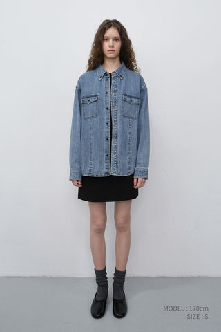 UNISEX CLASSIC DENIM SHIRT CLASSIC BLUE