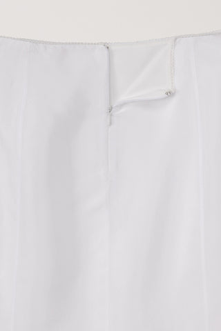 H-LINE LACED MIDI SKIRT WHITE