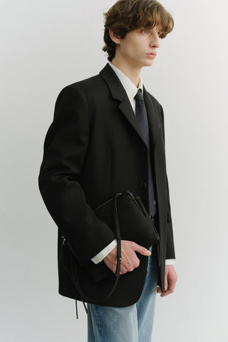 2-WAY SOFT TOUCH SUEDE BAG BLACK