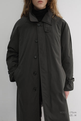 UNISEX PADDED BALMACAAN COAT CHARCOAL GREY