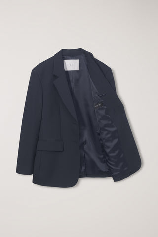 ESSENTIAL 2 BUTTON WOOL BLAZER MIDNIGHT NAVY