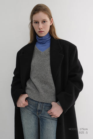 ESSENTIAL ROLL NECK TOP BLUE