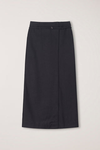 MAXI WRAP SKIRT BLACK