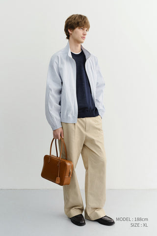 UNISEX SUMMER HARRINGTON JACKET SOFT BLUE STRIPE