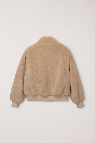 UNISEX BOA FLEECE BLOUSON CAMEL BEIGE
