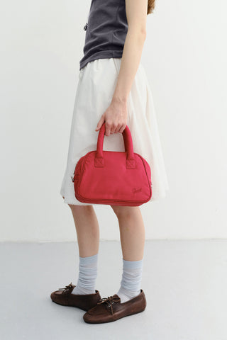 NYLON BOSTON TOTE BAG RED
