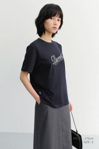 UNISEX CHAIN LOGO T-SHIRT NAVY
