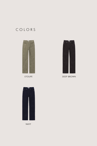 ESSENTIAL STRAIGHT CORDUROY JEANS ETOUPE