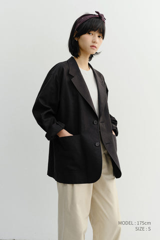UNISEX SOFT TAILORED JACKET BLACK