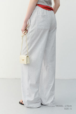 SUMMER WIDE JOGGER PANTS LIGHT MELANGE GREY