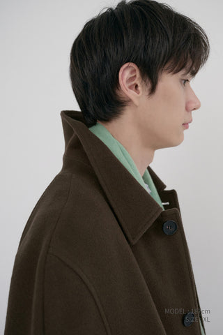 UNISEX BELTED CASHMERE MAC COAT MOCHA BROWN
