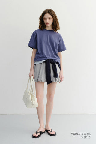 MINI VOLUMED SKIRT MELANGE GREY