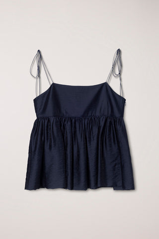 FLARED BUSTIER BLOUSE NAVY