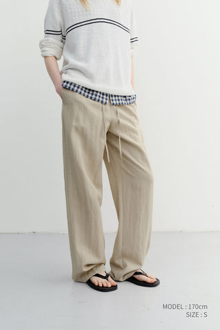 SUMMER STRING PANTS BEIGE