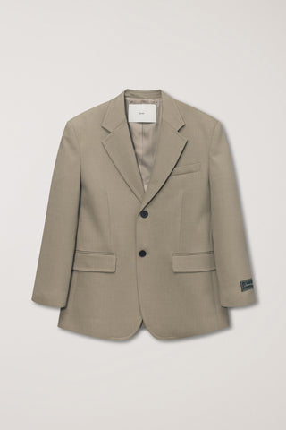 UNISEX OVERSIZED WOOL BLAZER CAMEL BEIGE