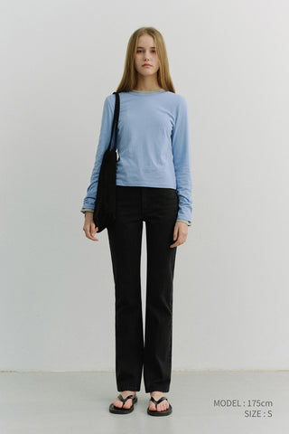 ESSENTIAL CREW-NECK T-SHIRT SOFT BLUE