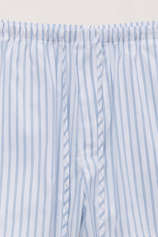 PAJAMA MINI SHORTS WHITE STRIPE