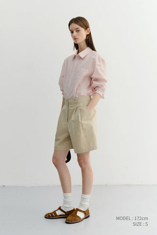 UNISEX SUMMER BREEZE STRIPED OVERSHIRT SOFT PINK