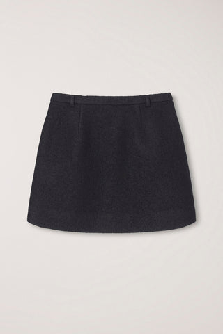 WOOL MINI SKIRT BLACK