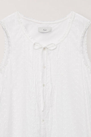 NEEDLEWORK BABYDOLL DRESS WHITE