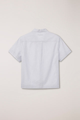 UNISEX HOLIDAY STRIPED SHIRT SOFT BLUE STRIPE