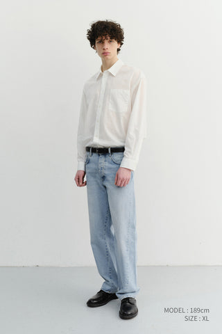 UNISEX SUMMER BREEZE STRIPED OVERSHIRT WHITE