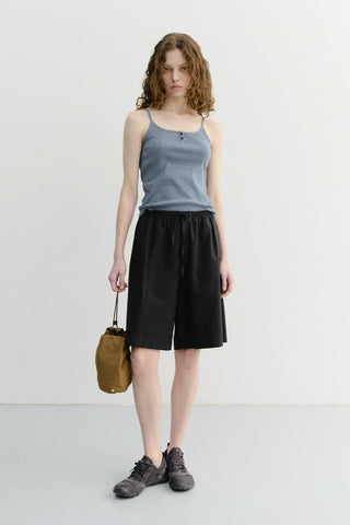 UNISEX PAJAMA BERMUDA SHORTS BLACK