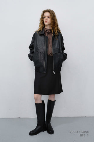 TIE BLOUSE BROWN