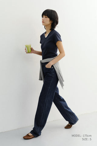 RELAXED SUMMER DENIM PANTS INDIGO BLUE