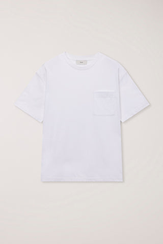 UNISEX LAYERED SET-UP T-SHIRT OFF WHITE MELANGE GREY