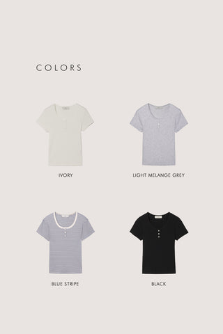 CLASSIC SCOOP NECK TOP BLACK