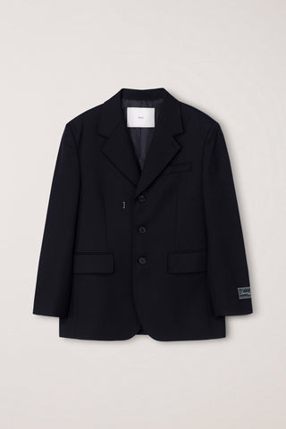 UNISEX REFINED MASCULINE WOOL BLAZER BLACK