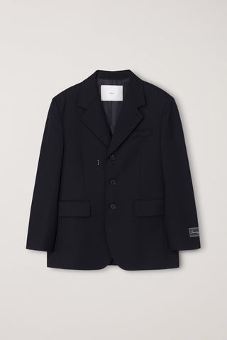 UNISEX REFINED MASCULINE WOOL BLAZER BLACK