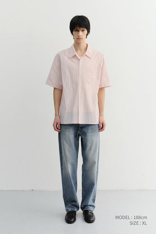 UNISEX OPEN COLLARED SHIRT SOFT PINK