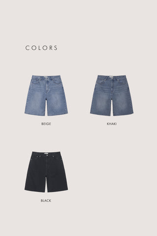 CLASSIC BAGGY DENIM SHORTS VINTAGE BLUE