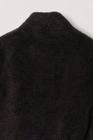 UNISEX BOA FLEECE BLOUSON DARK BROWN